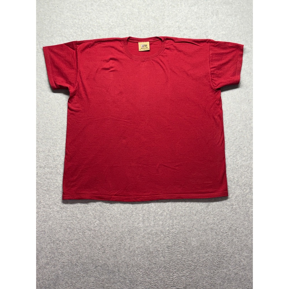 WearGuard Womens Tough Ts Red Short Sleeve Cotton T-Shirt 2XL Solid Crew Neck